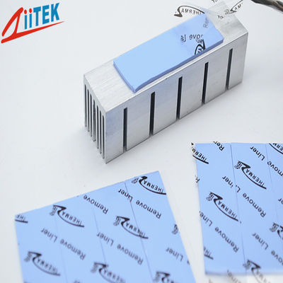 أزرق 5.0 W / MK فائقة لينة الحرارية الفجوة حشو TIF100-50-05E مع لاصق طلاء ورقة سيليكون المطاط -50 إلى 200 ℃